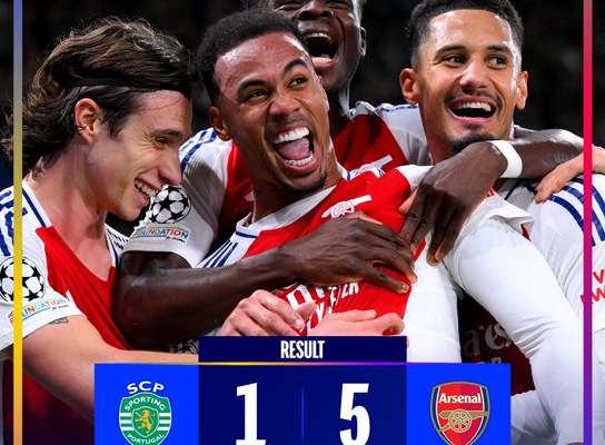 Arsenal oo ku wacdaraysay sporting lisbon