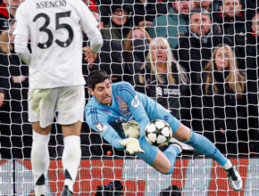 Courtois gool hayaha badbaadiyey Real sumcadeeda