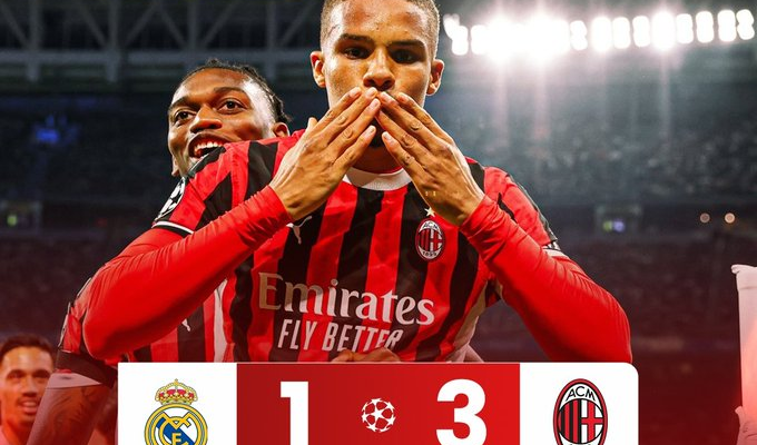 YAAB! Ac milan oo dhulka ku jiiday Real madrid